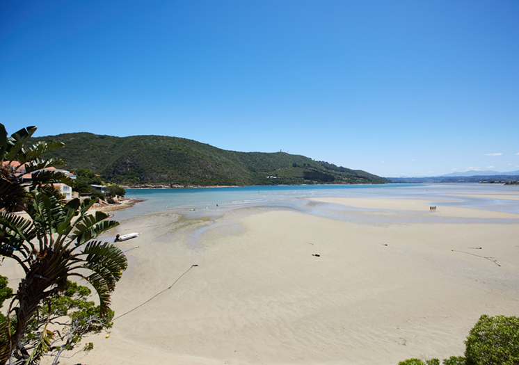 Image of Knysna Lagoon at low tide.