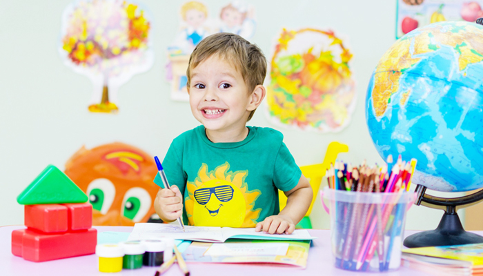 Image of little boy in preschool
