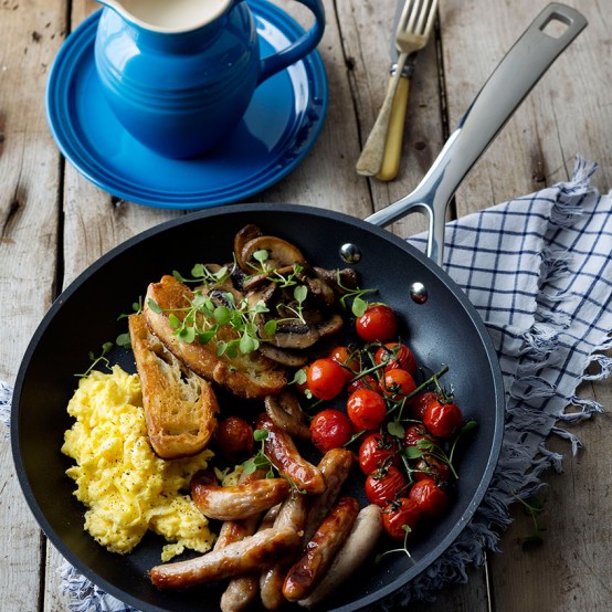 Image of breakfast in Le Creuset pot