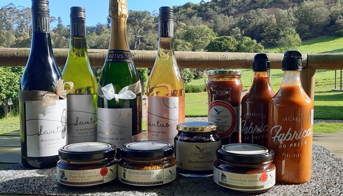 Locally made sauces, jams, and charcuterie at Charlesford Farm Deli near Knysna