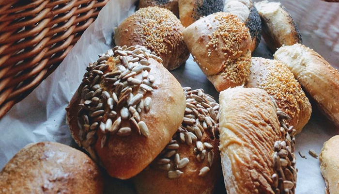 Freshly baked seeded bread at The Grain Mill Organic Bistro in Knysna