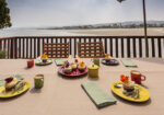 Breakfast on the deck at Paquita overlooking the Knysna Lagoon